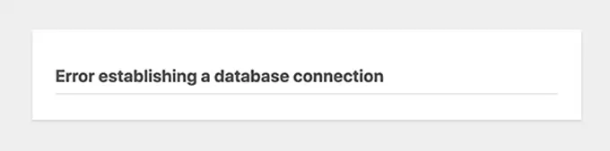 WordPress数据库连接失败Error establishing a database connection
